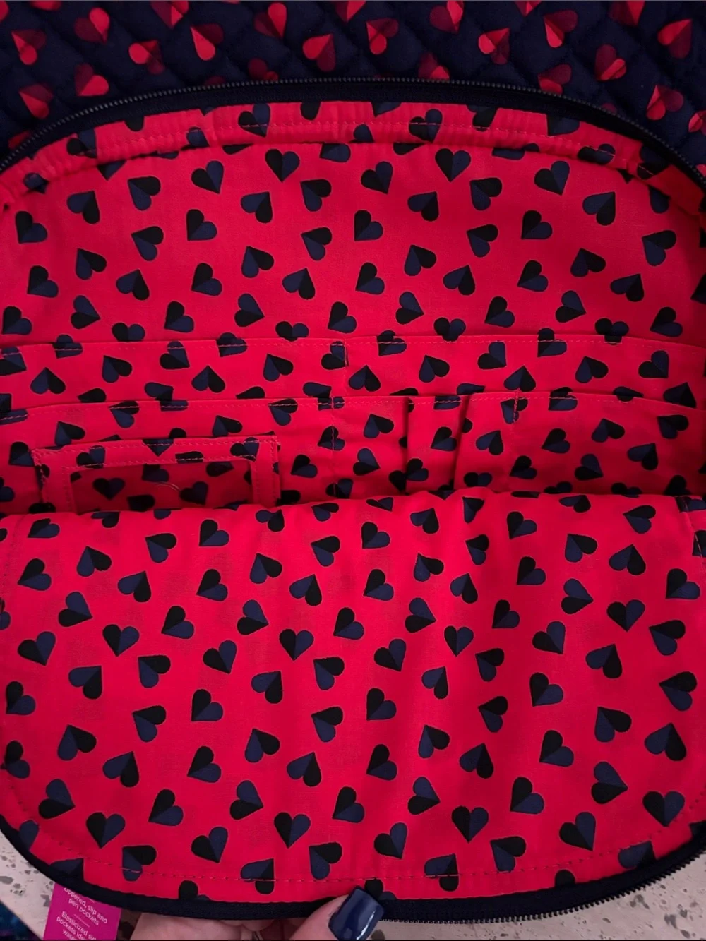 Vera Bradley Campus Backpack Sweet Hearts